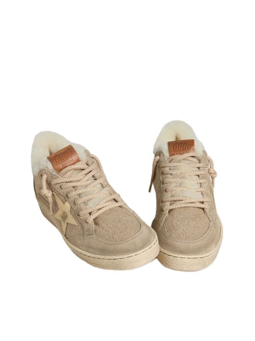 ball star wool upper laminated star shearling tongue suede Golden Goose | GWF00117.F007872.15100BEIGE